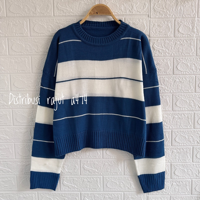 MARTATA KNIT CROP SWEATER ATASAN RAJUT WANITA LENGAN PANJANG