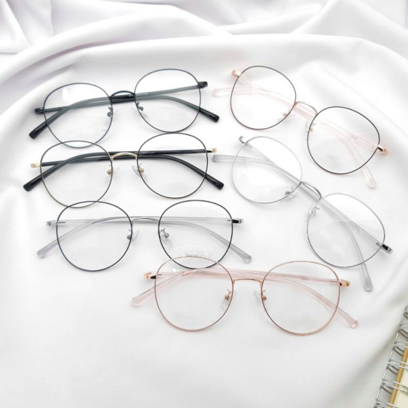 KACAMATA BULAT LENSA  PTOCRHOMIC CEWEK / COWOK | BIKIN MINUS | LENSA ANTI RADIASI   |  KACAMATA FHAS