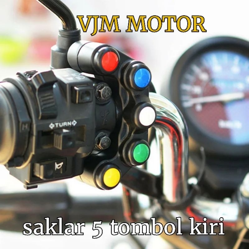 Saklar Domino 5 Tombol Model Ducati Universal Bisa Kanan &amp; Kiri