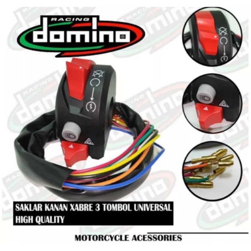 Holder Switch Saklar Kanan Stater on/of engine stop Domino Universal Model Ktc Yamaha Xabre