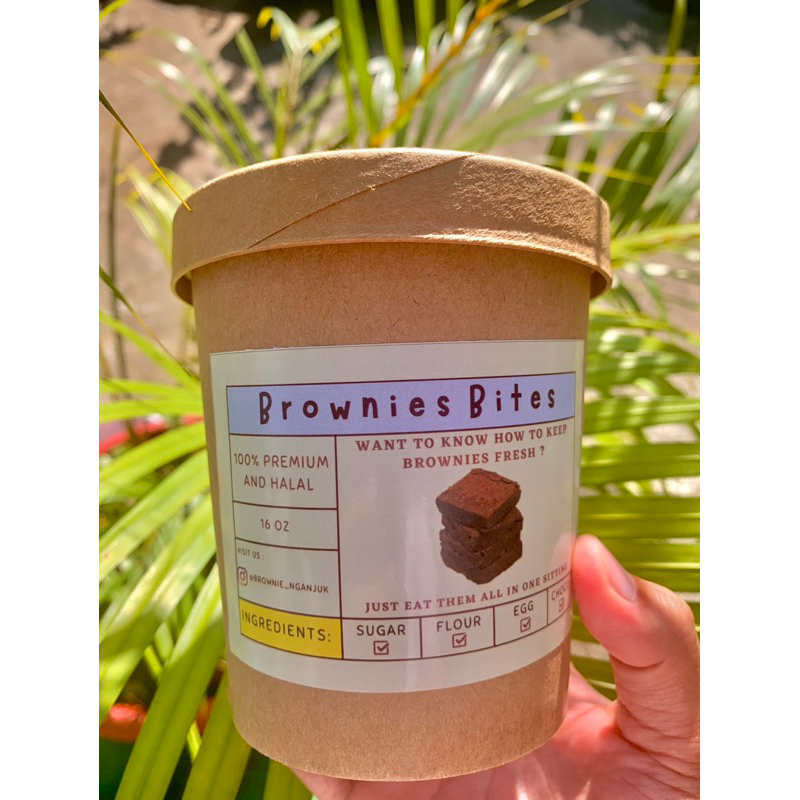 

Fudgy Brownies Bites Medium/Brownies Cup Medium/Brownies Mini Bites/Brownies Potong Mini