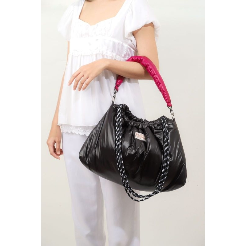 puffy bag kerut selempang wanita