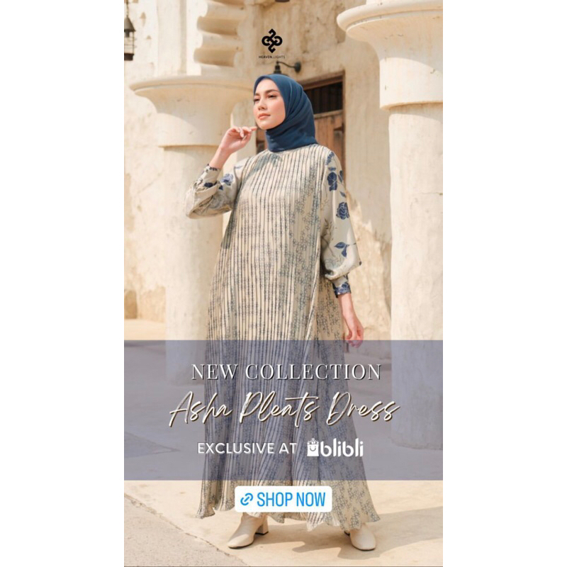 Asha Pleats Dress Breeze size S