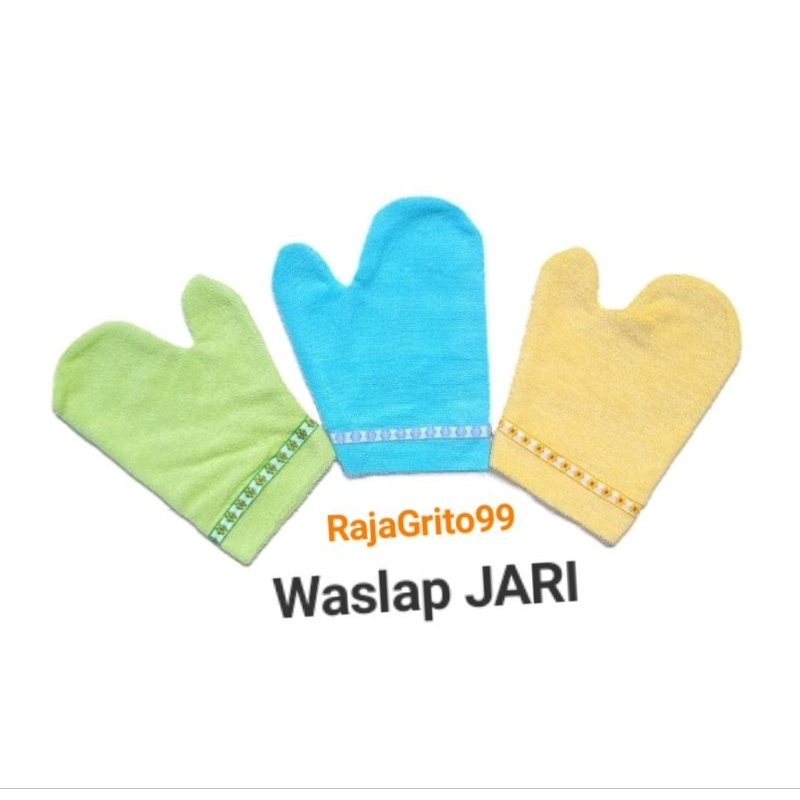 Waslap Bayi Jari Dobel Lembut Tebal / Washlap Jari Bahan Handuk Perlengkapan Mandi Bayi