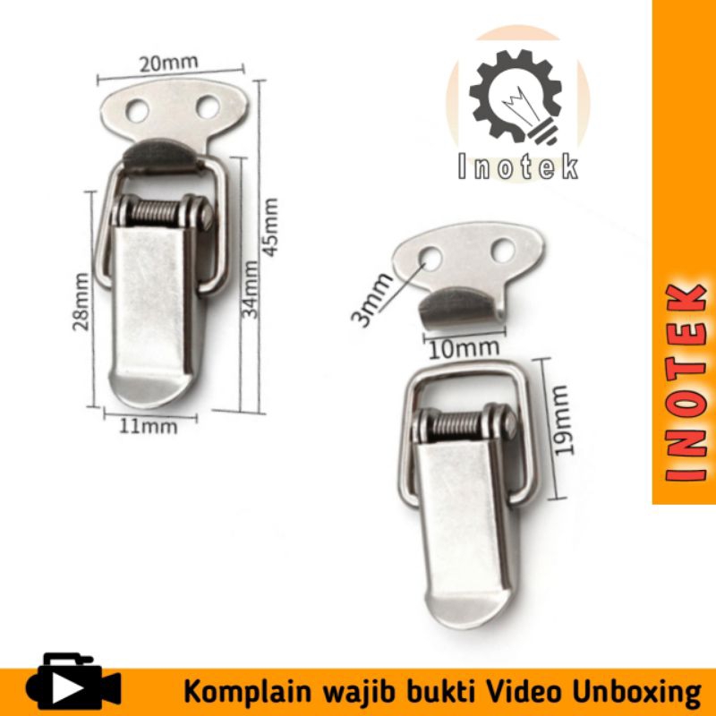 Spring Loaded Toggle Case Box - Clamp Pengunci Koper