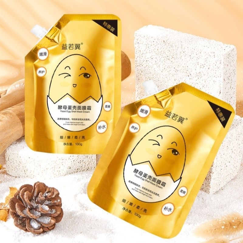 Medan termurah Masker wajah bosuya/egg shell yeast mask cream bosuya