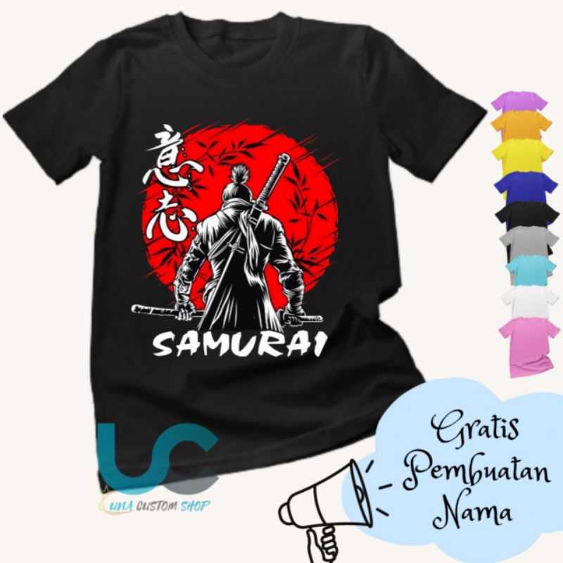 Kaos Anak Samurai | Baju Anak Samurai | Kaos Anak Sablon | Kaos Anak Custom Terbaru (FREE NAMA)
