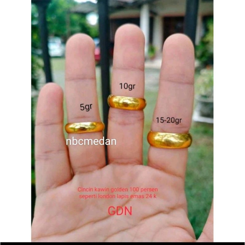 Cincin golden belah rotan replika mas kualitas golden lapis mas london,yg tebal