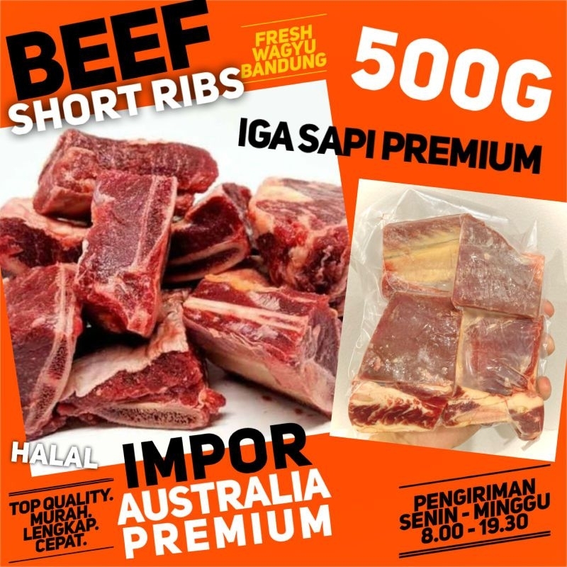 

IGA SAPI IMPOR AUS BEEF SHORT RIBS PREMIUM FRESH HALAL Daging Iga Sapi Australia