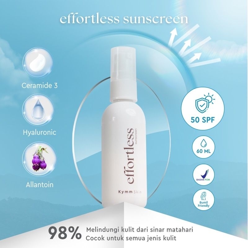 Kymm Skin Effortless sunscreen SPF 50 60ml