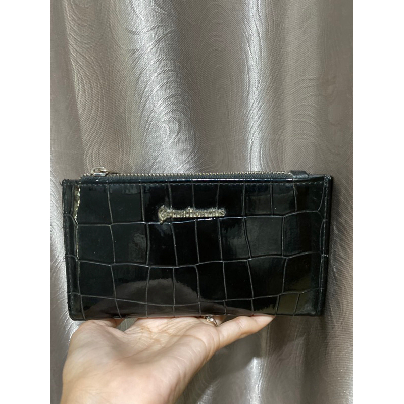 PRELOVED DOMPET WALLET STRADIVARIUS HITAM CROCO