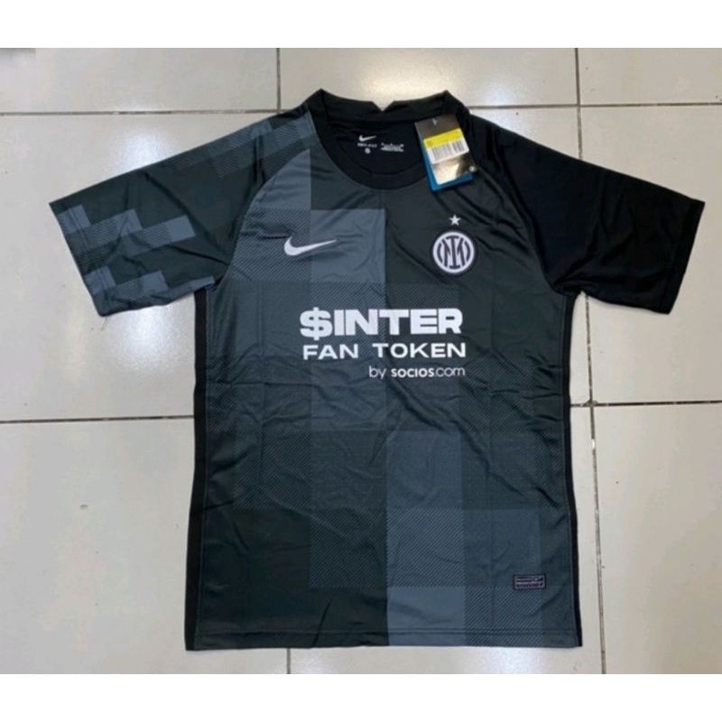 Jersey bola inter GK black hitam 21/22 grade ori thailand