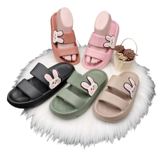 Sandal Slop Dewasa Motif RABBIT Sandal Selop Kekinian Empuk Nyaman Sandal Rumah Terbaru