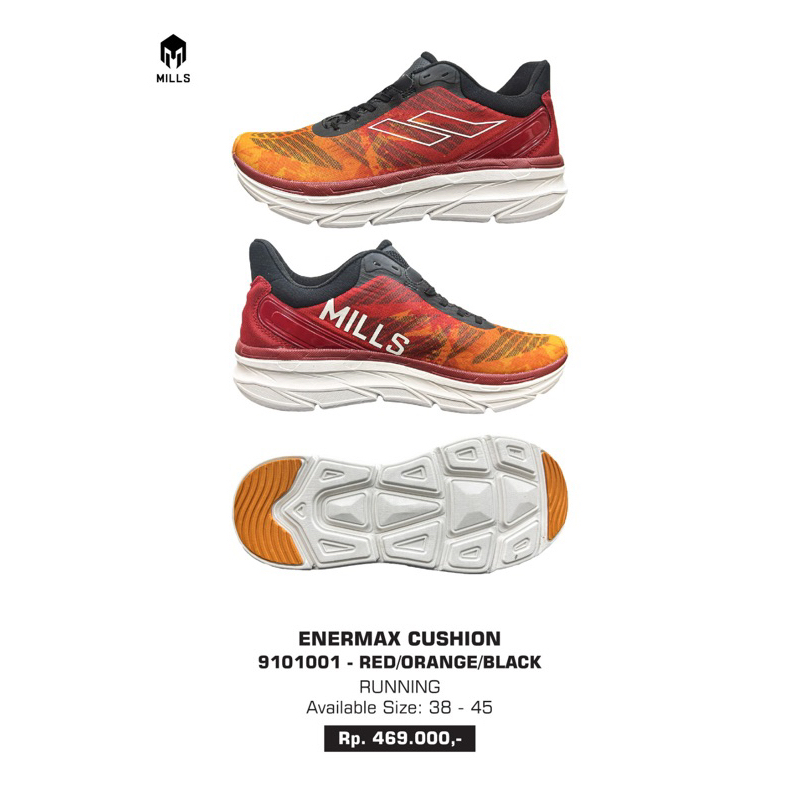 SEPATU RUNNING MILLS ENERMAX CUSHION