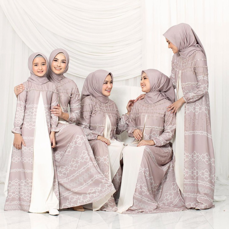(Ready soon) Dress Dewasa & anak Khalisa Set Family by Javina Official