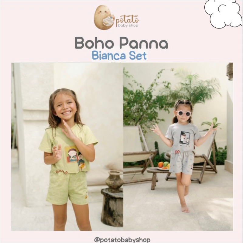 Bohopanna X The Overtee Bianca Set - Setelan Boho Baby Panna