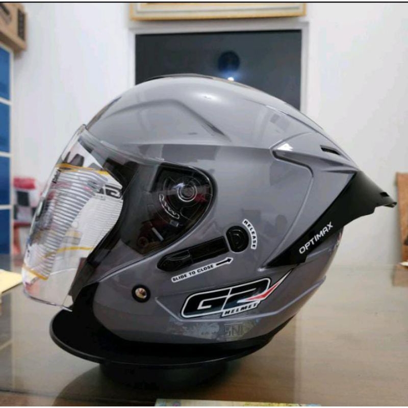 HELM G2 OPTIMEX SOLID PAKET GANTENG SPOILER,SNI