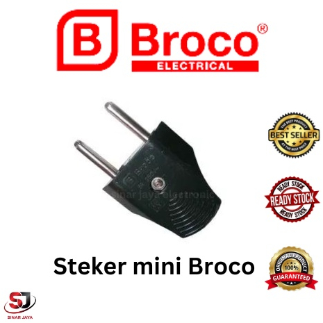 STEKER MINI BROCO / STEKER GEPENG BROCO / STEKER HITAM BROCO / STEKER KONTRA BROCO