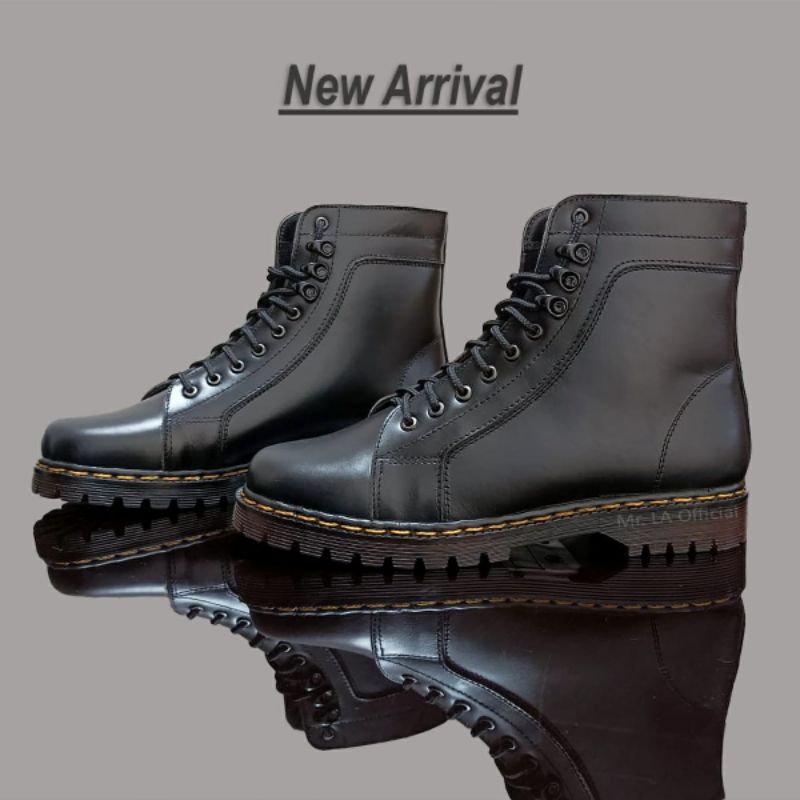 Sepatu Boots Pria Fashion Classic Style Kulit Asli Warna Hitam Size 39-44 Premium Quality