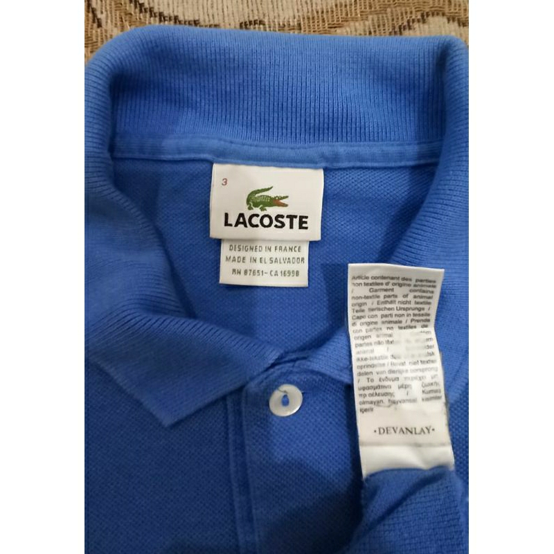 kaos polo lacoste second ori
