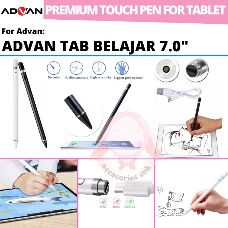Stylus Pen Advan Tab Tablet Belajar 7 Inch Tab 7" Spen Pencil Fine