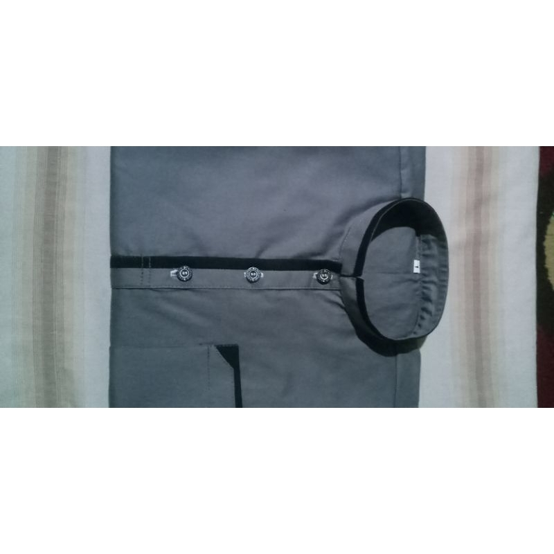 CUCI GUDANG Baju jubah/baju gamis variasi/polos pria dewasa merk al fauzi warna abu putih hitam navy