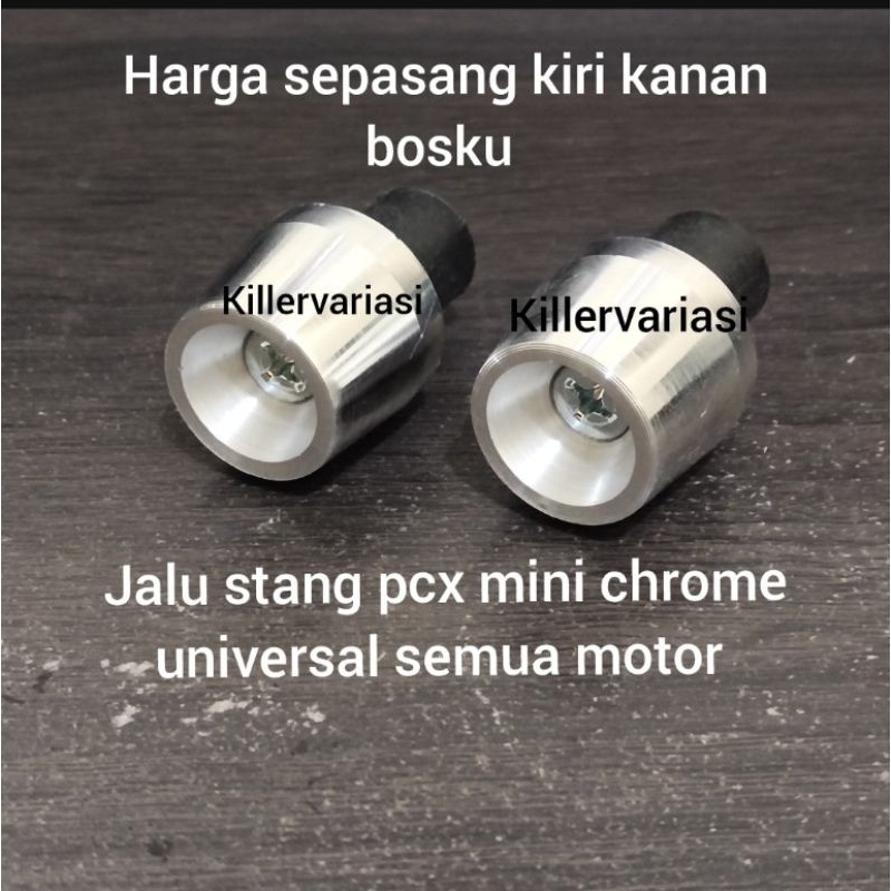 Jalu bandul stang mini chrome universal Honda Yamaha Suzuki Kawasaki beat Vario Mio Mio j Xeon Vixion ninja dll