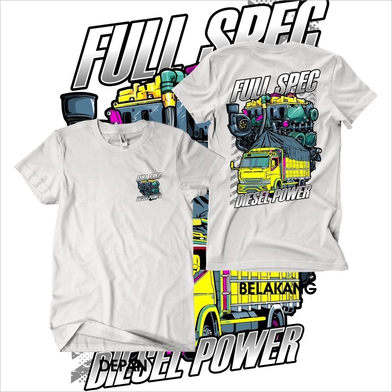 Kaos Diesel Full spec Diesel Power Truk Oleng Kaos Mobil Truck