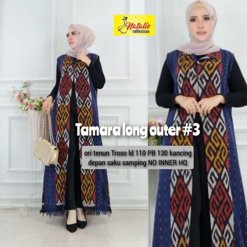 vest rompi panjang batik tenun original
