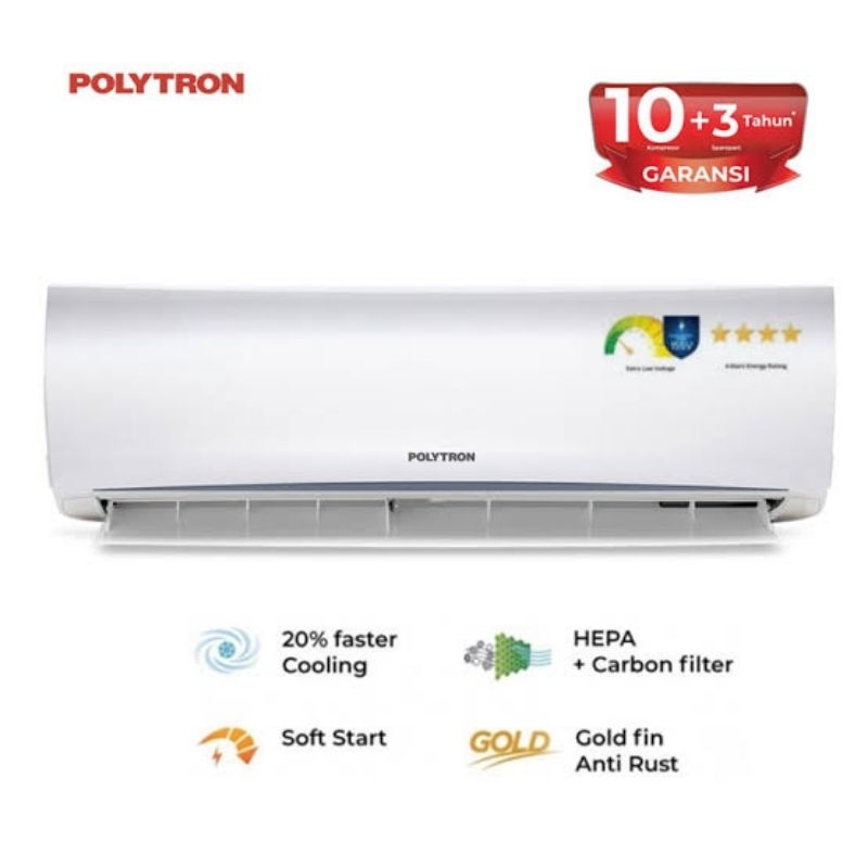 AC AIR CONDITIONING SPLIT POLYTRON PAC 05VH 05 PAC05 VH PAC05VH DELUXE 0,5 0.5 1/2 PK LOW WATT HEMAT