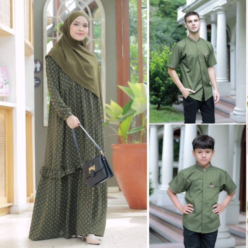 Sarimbit keluarga Baju seragam keluarga baju Couple keluarga baju Couple warna army sarimbit michan 