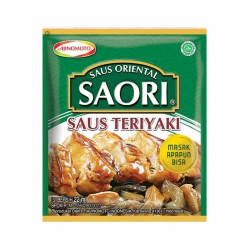 

SAORI SAUS TERIYAKI/LADA HITAM/TIRAM/MENTEGA/ASAM MANIS 22ml