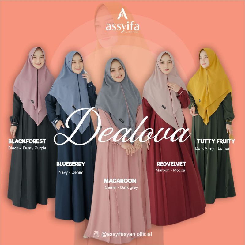 Gamis set hijab Dealova Original brand Asyyifa