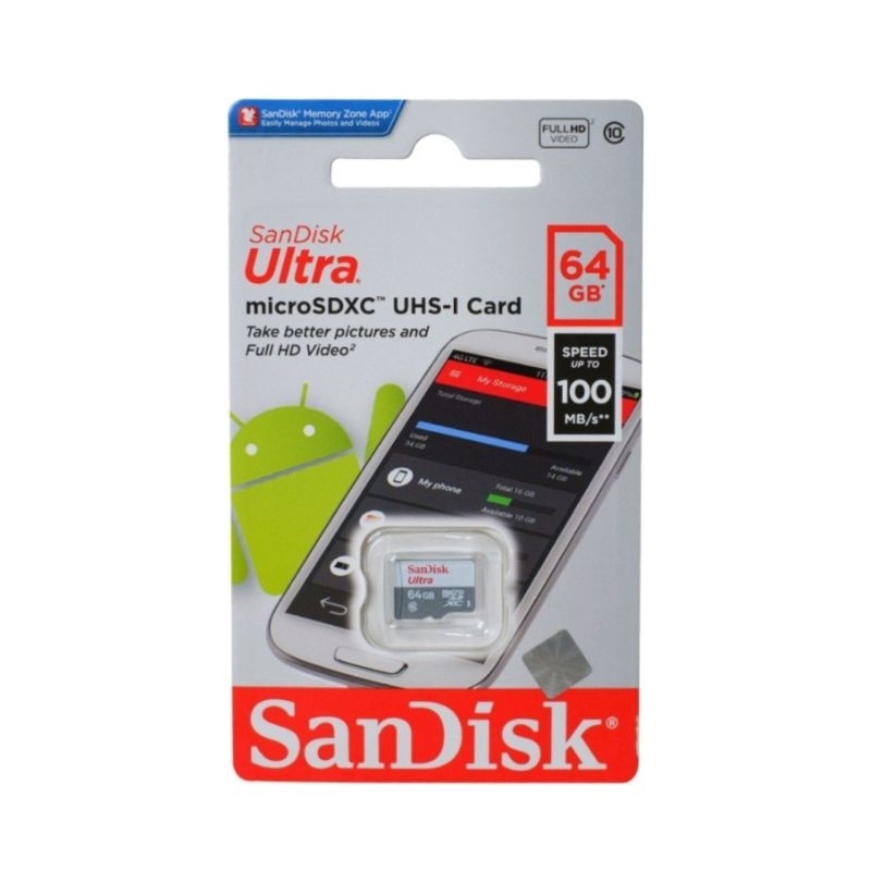 Micro SD memory Card class 10 sandisk 16GB | 32GB | 64GB | 128GB garansi resmi (100% Original)