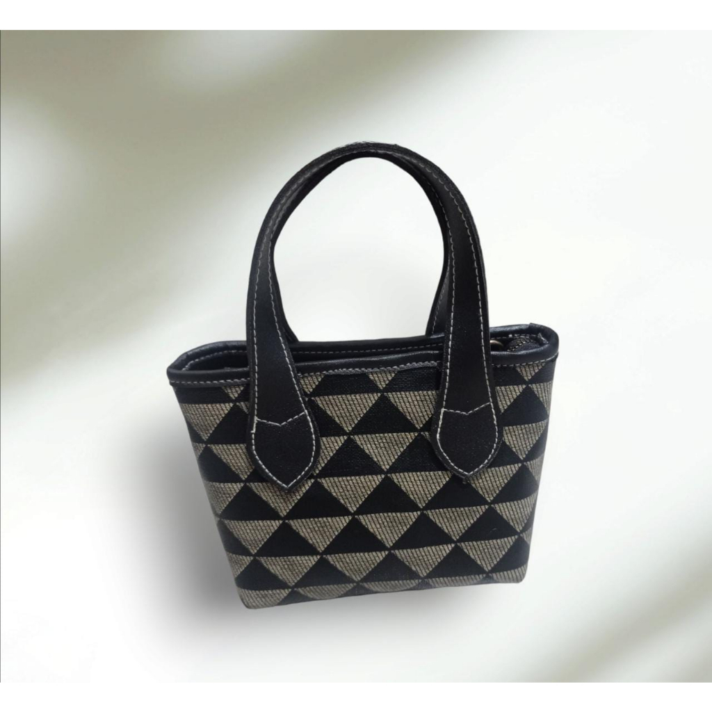 Slingbag Motif Houndstooth / Tas Selempang Wanita Kekinian / Slingbag Square Liana