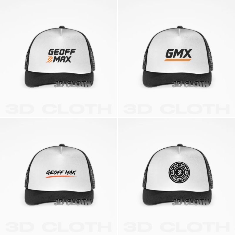 Topi jaring premium/topi trucker premium/topi distro pria wanita lokal brand model GEOFF MAX GMX