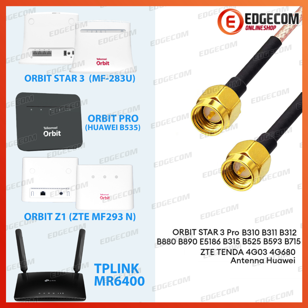 Pigtail N Female to Dual SMA Male untuk Modem Router Orbit Star 3 Z1 PRO RG316