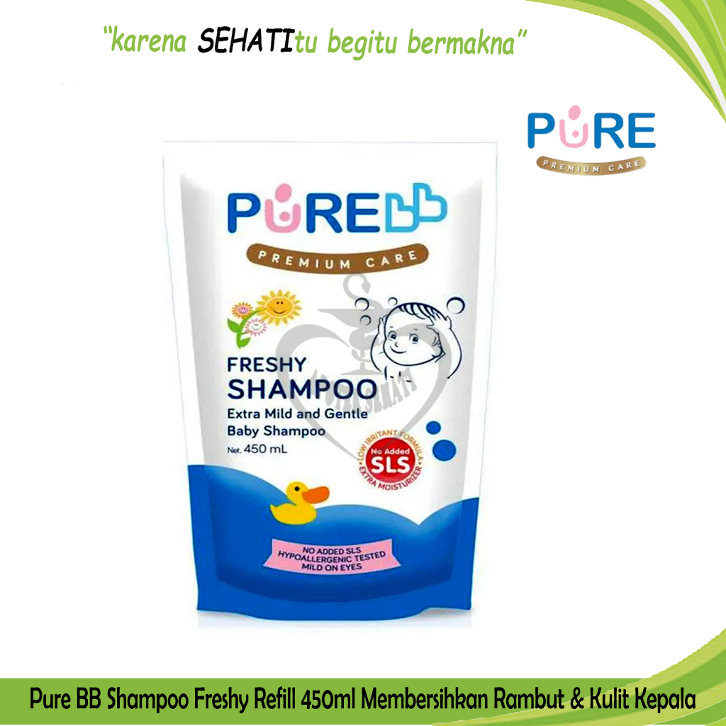 Pure Baby BB Purebb Shampoo 450ml Freshy Fruity Melembutkan Rambut Bayi