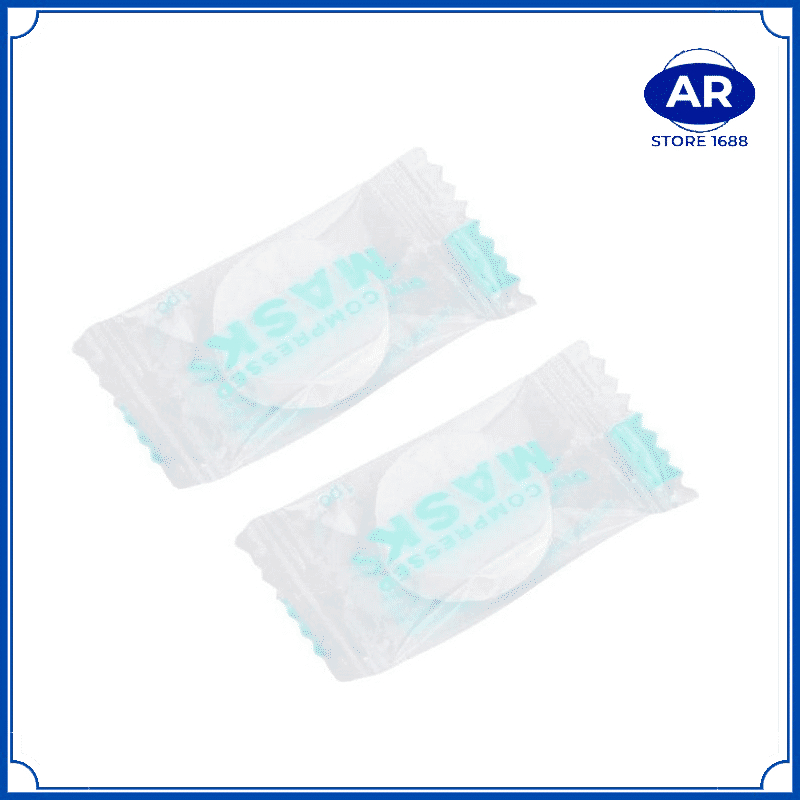 Compressed Mask Paper Masker muka Wajah Tablet DIY polos kertas mini portable travel permen