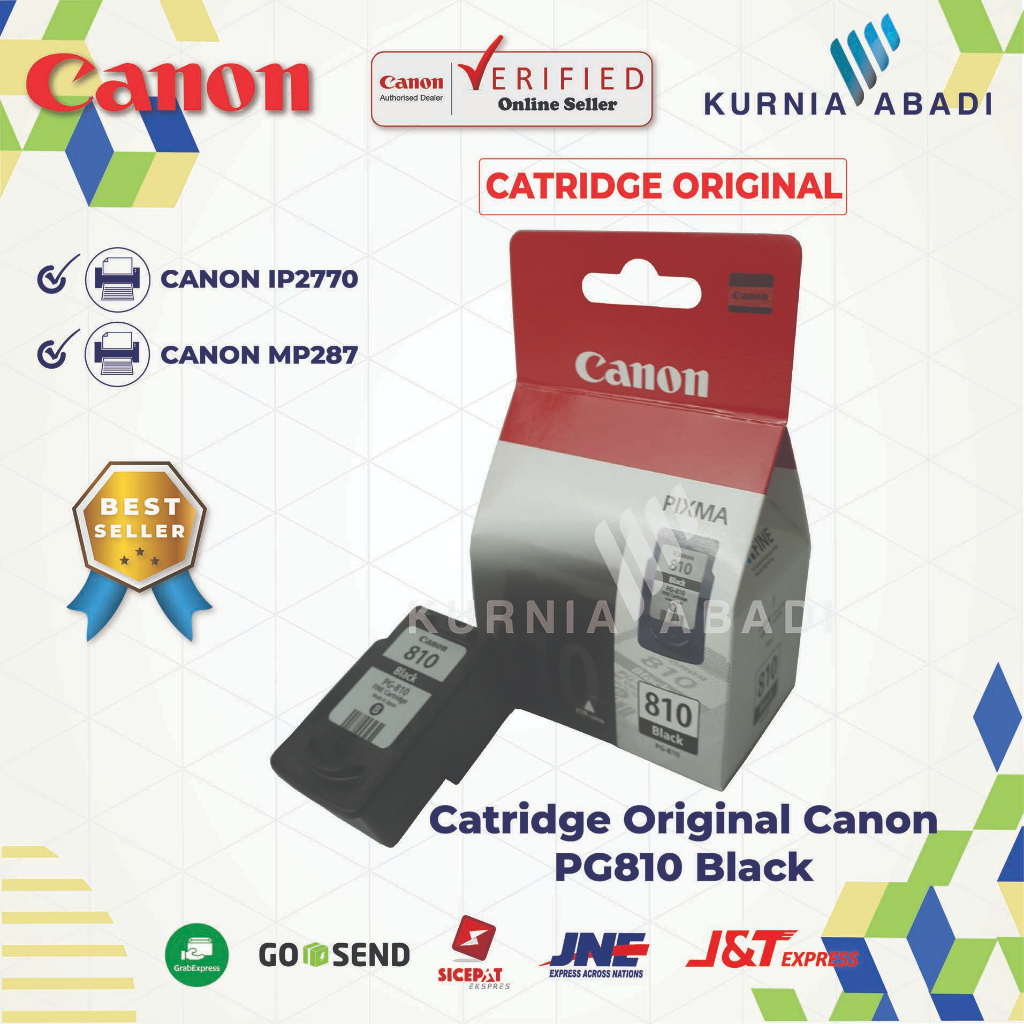 Cartridge Tinta Canon PG810 Catridge PG 810 Black ORIGINAL resmi Hitam