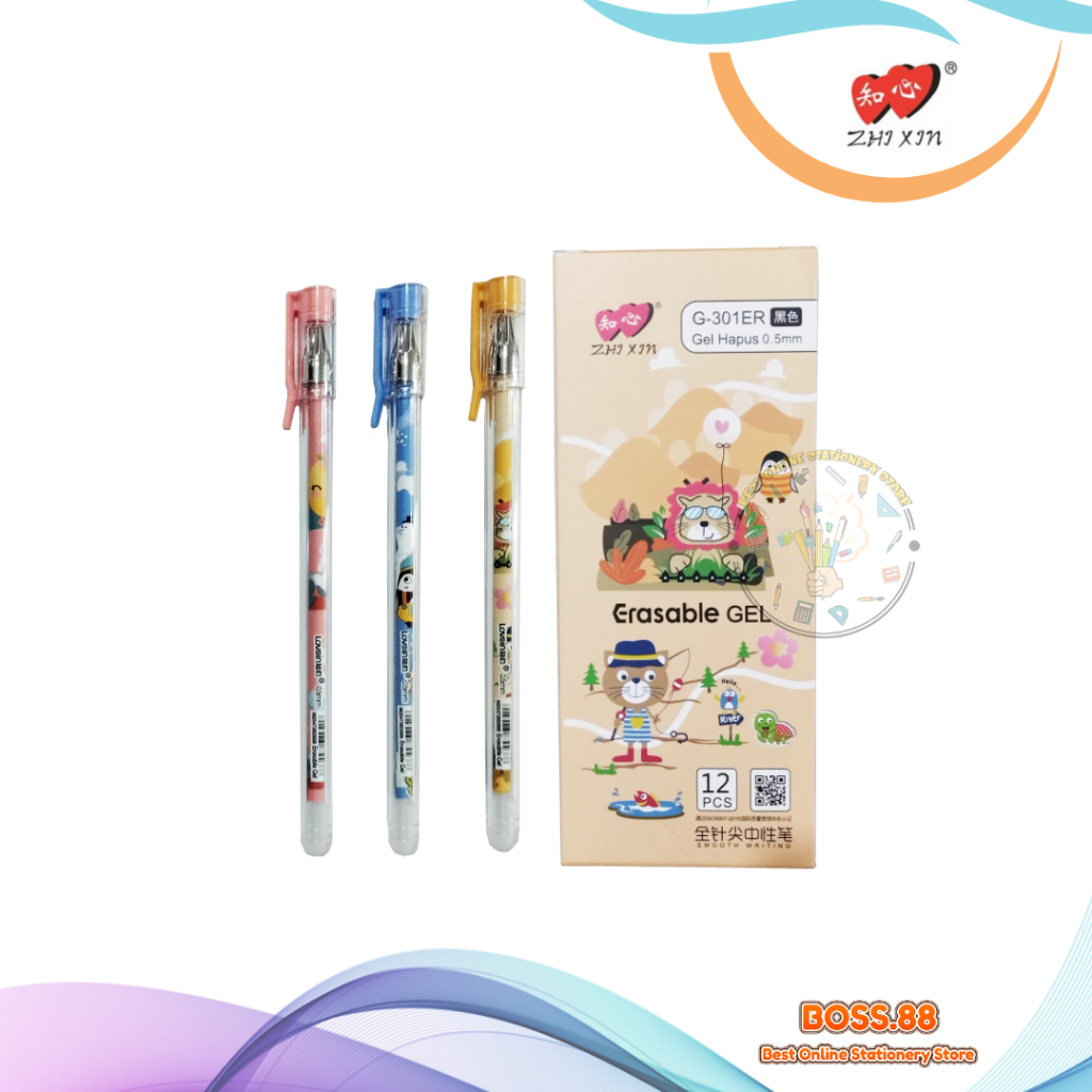 

GEL PEN ZHI XIN G-301ER ERASABLE (12 PCS)