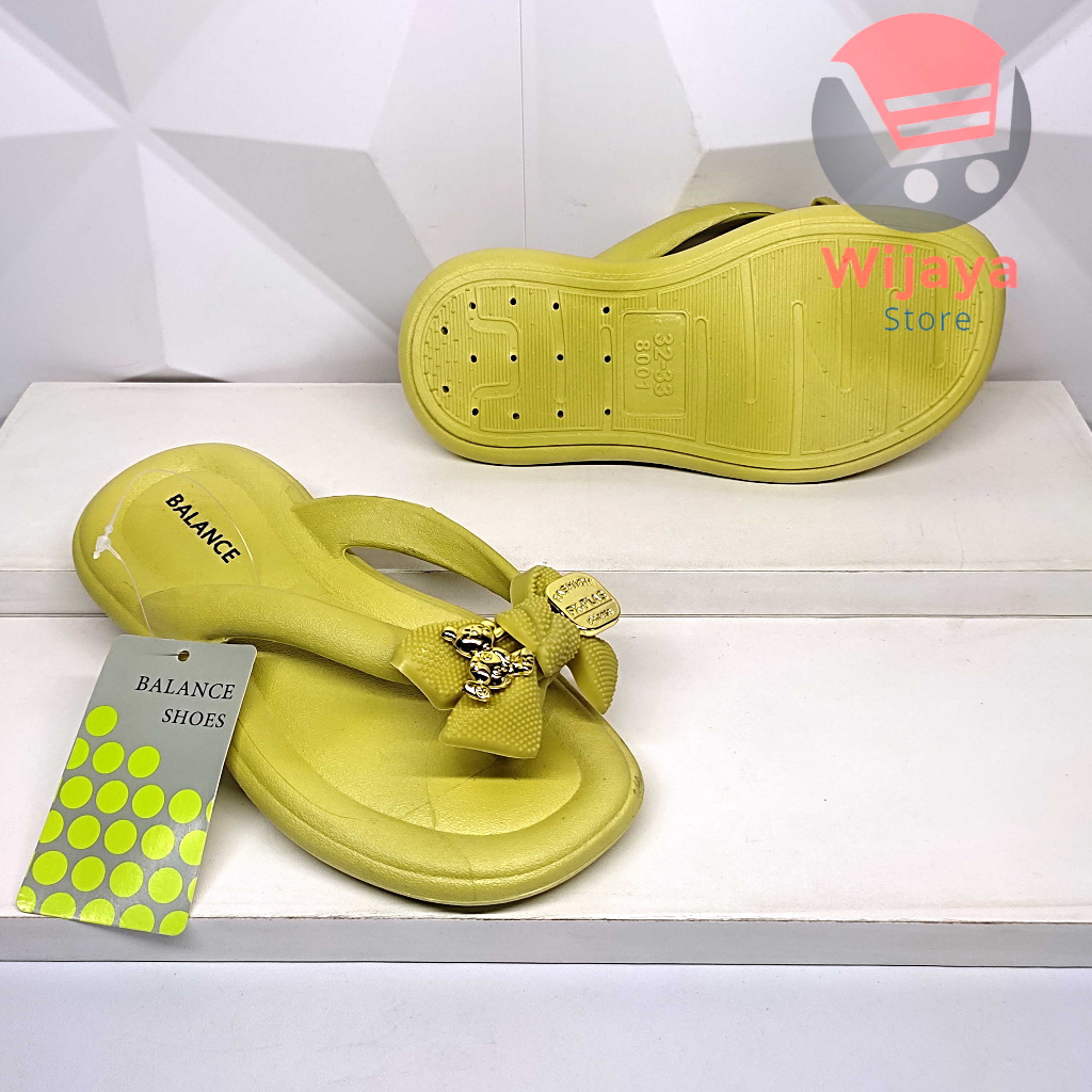 Sandal Balance 7001 Sandal Jepit Anak Cewek dengan Motif Kelinci Import Sandal Karet Anak Perempuan