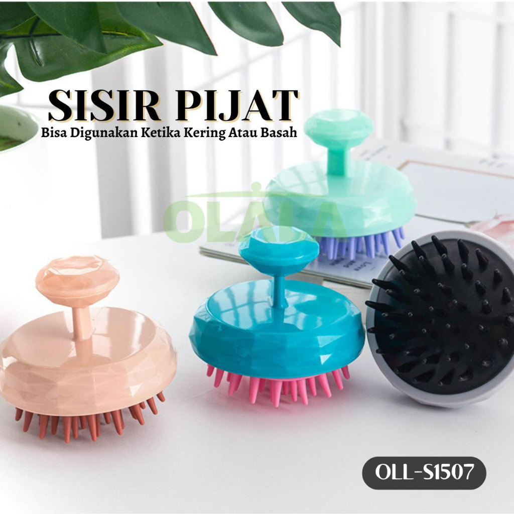 SISIR PIJAT RAMBUT KEPALA SIKAT SISIR PEMBERSIH KULIT KEPALA SCALP MASSEGER OLL-BTS1507