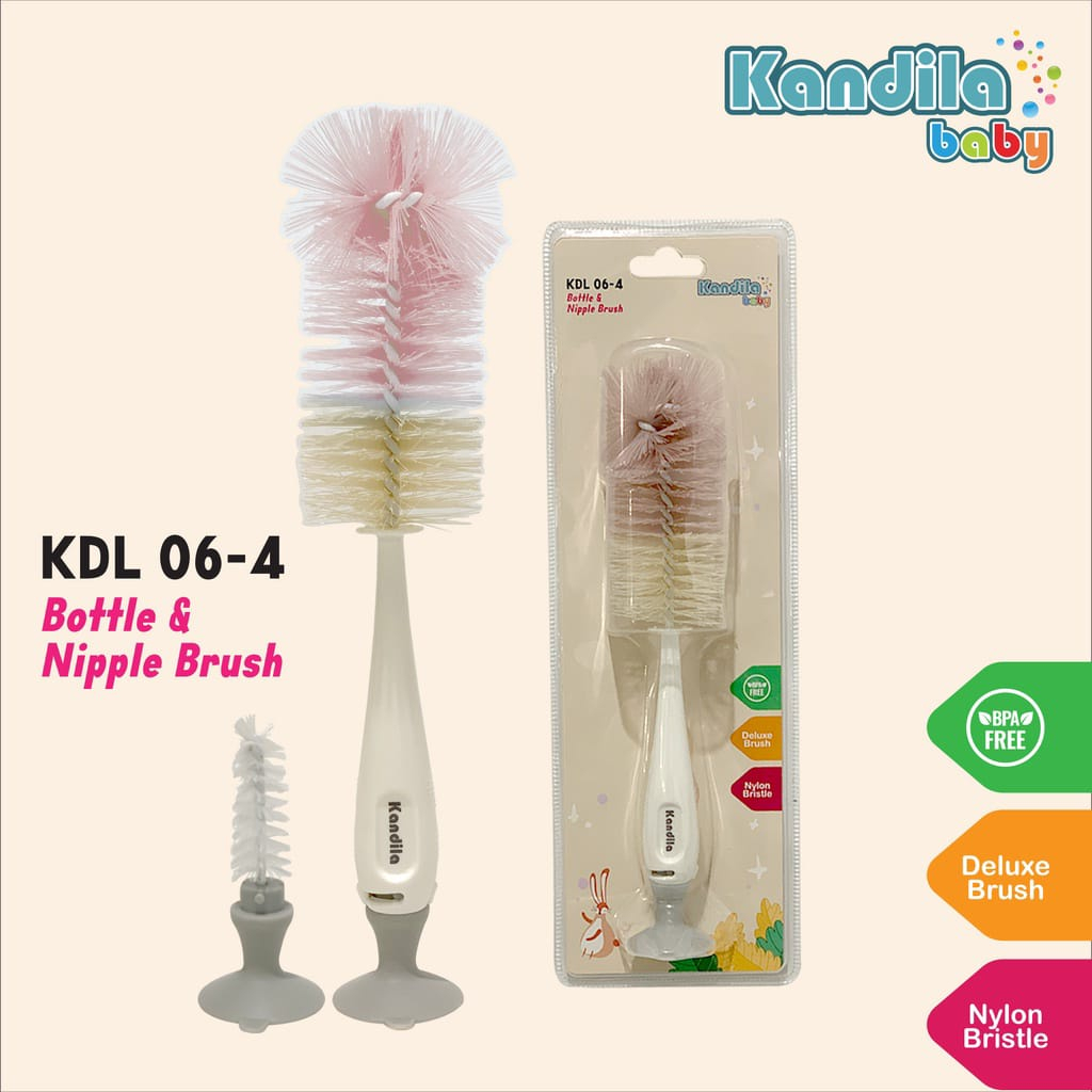 MAK345 KANDILA SIKAT BABY BOTTLE BRUSH WITH SUCTION CUP BASE KDL06-4