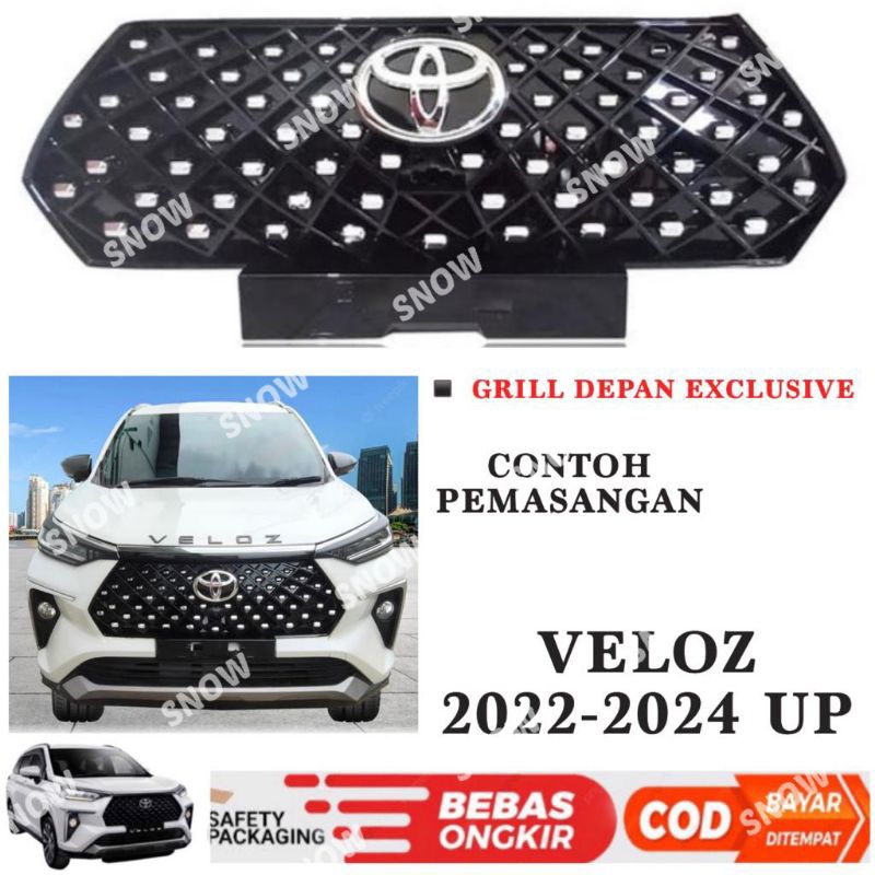 Grill Bumper Depan Veloz 2022 2023 2024 UP GR SPORT Exclusive Hitam