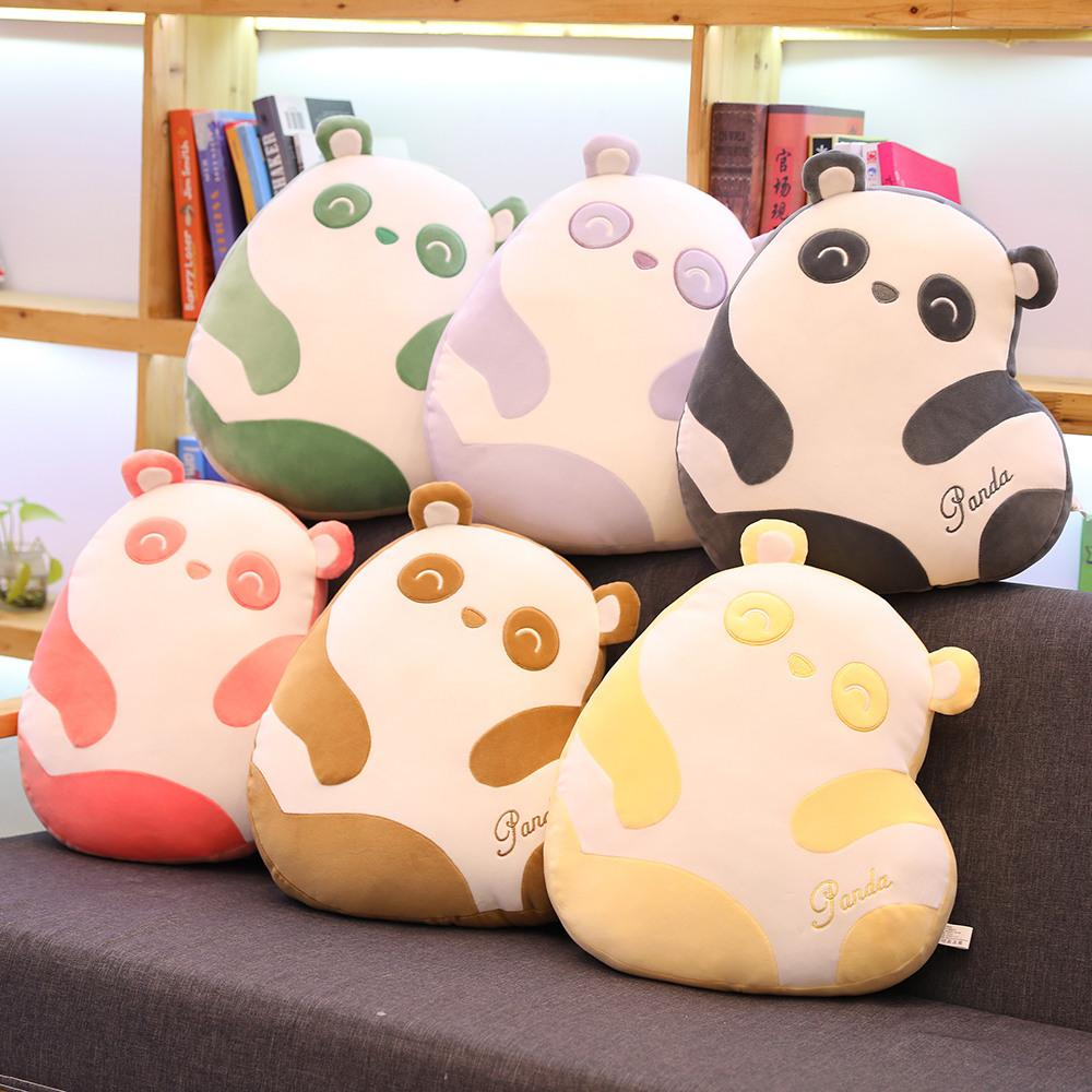 Bantal Tidur Karakter Boneka Panda Lucu Warna Warni Bahan Halus Lembut Kualitas Import Ukuran 40 x 40 cm