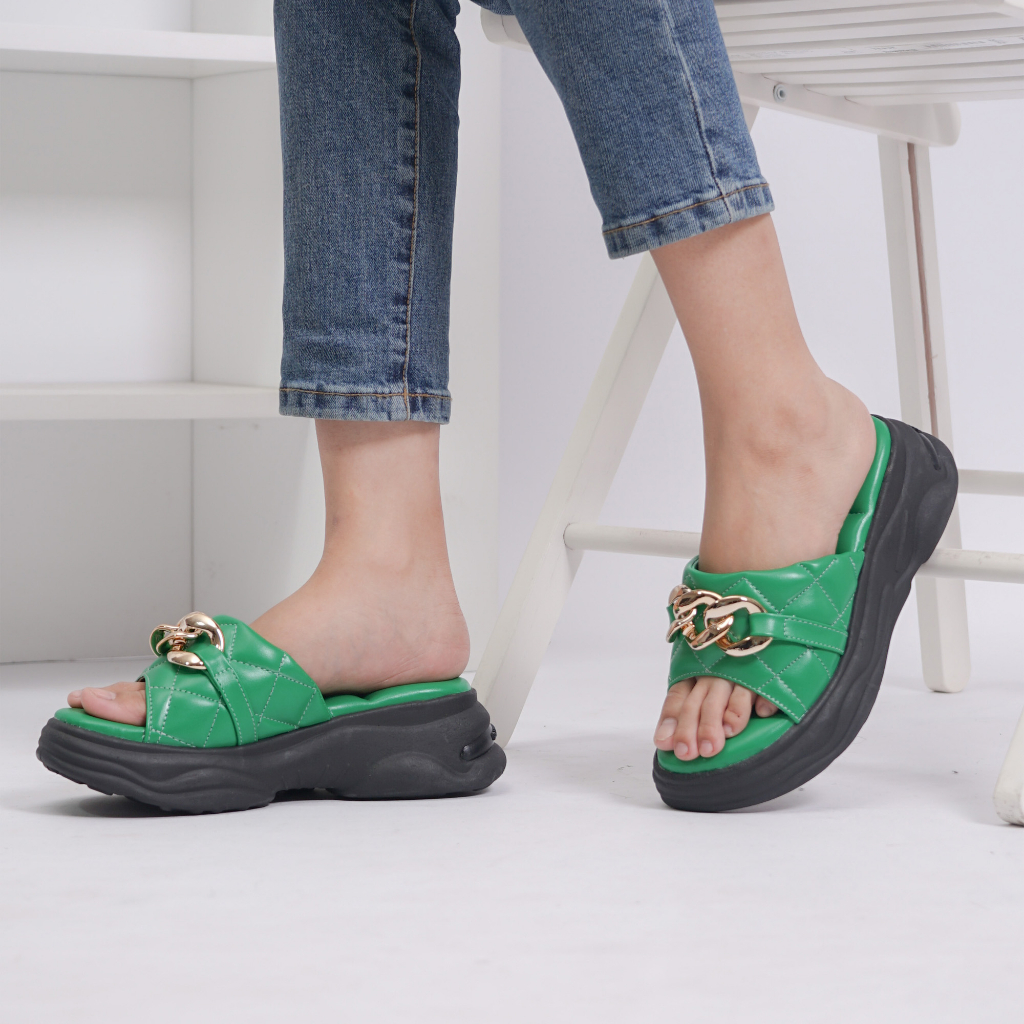 Adarastore - Dunkenstock CHERIYA Sandal Casual Wanita Sendal Platform Cewek Empuk Premium