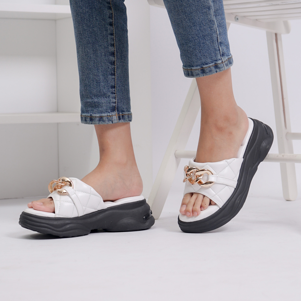 Adarastore - Dunkenstock CHERIYA Sandal Casual Wanita Sendal Platform Cewek Empuk Premium