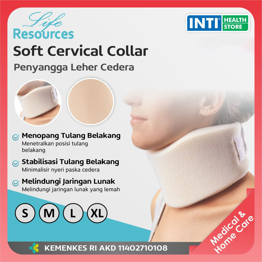 Life Resources | Soft Cervical Collar | Penyangga Leher | Cidera Leher