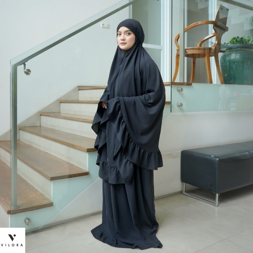 Vilora - Mukena Dewasa Crinkle Airflow Premium 3in1 (Vania Prayer Set)